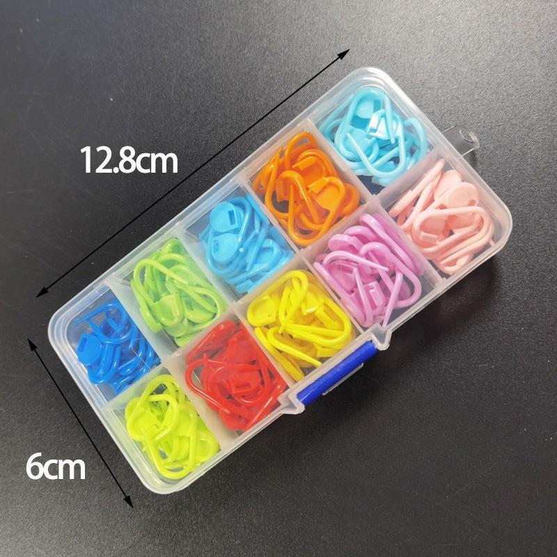 Plastic Stitch Markers Set Boxed Knitting Pins Sweater DIY Craft Supplies Crochet Locking Stitch Markers Knitting Accessories