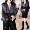 Hua Ge Di Qing Fox Fur Coat Women's Short New Winter Genuine Fur One-piece Fur Coat