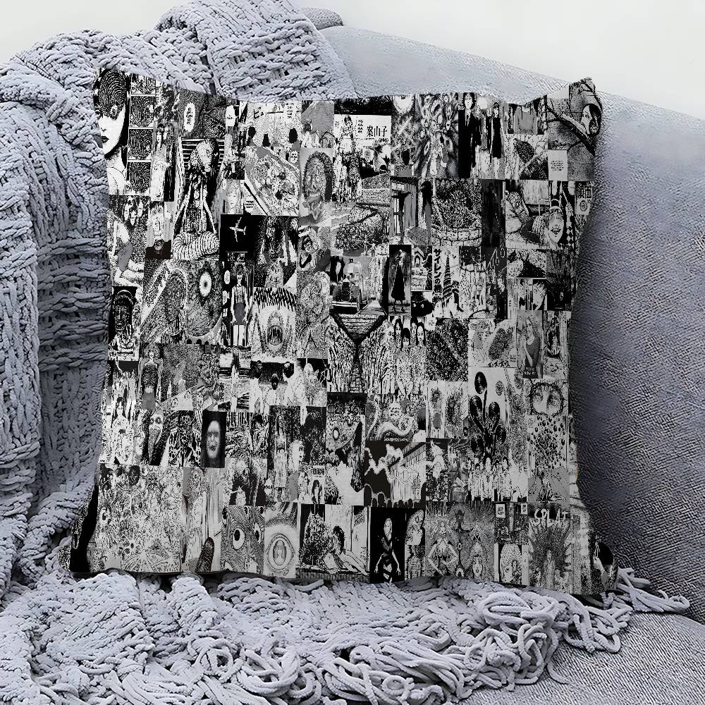 Junji Ito Cushion Cover Pillowcase Upholstery Sofa Throw Pillow Home Decor Pillowcas