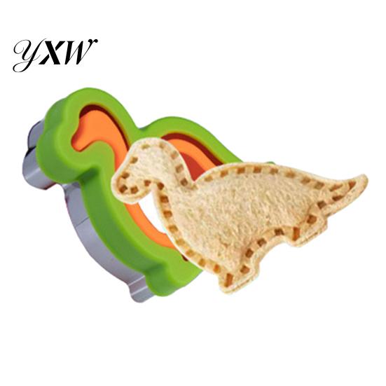 High-quality Sandwich Cutter Mold Stainless Steel Easy-to-Use Heart-shaped Tempting And Delicious Lunch Maker Sealer for Home Kitchen Dinosaur-shaped