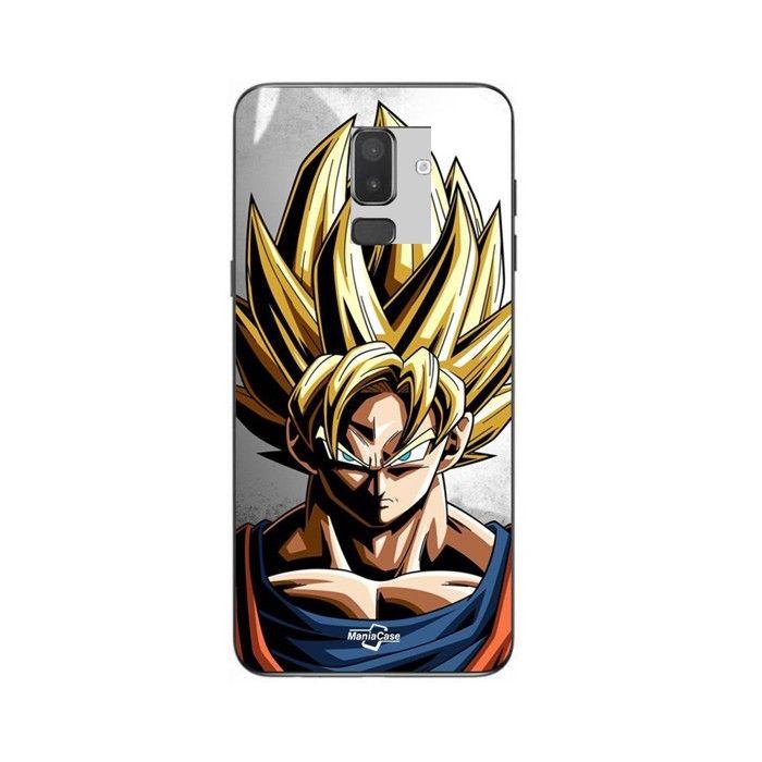 Coque de téléphone - MANIACASE - Samsung Galaxy J8 2018 - Goku Dragon Ball Z - Silicone TPU - Souple