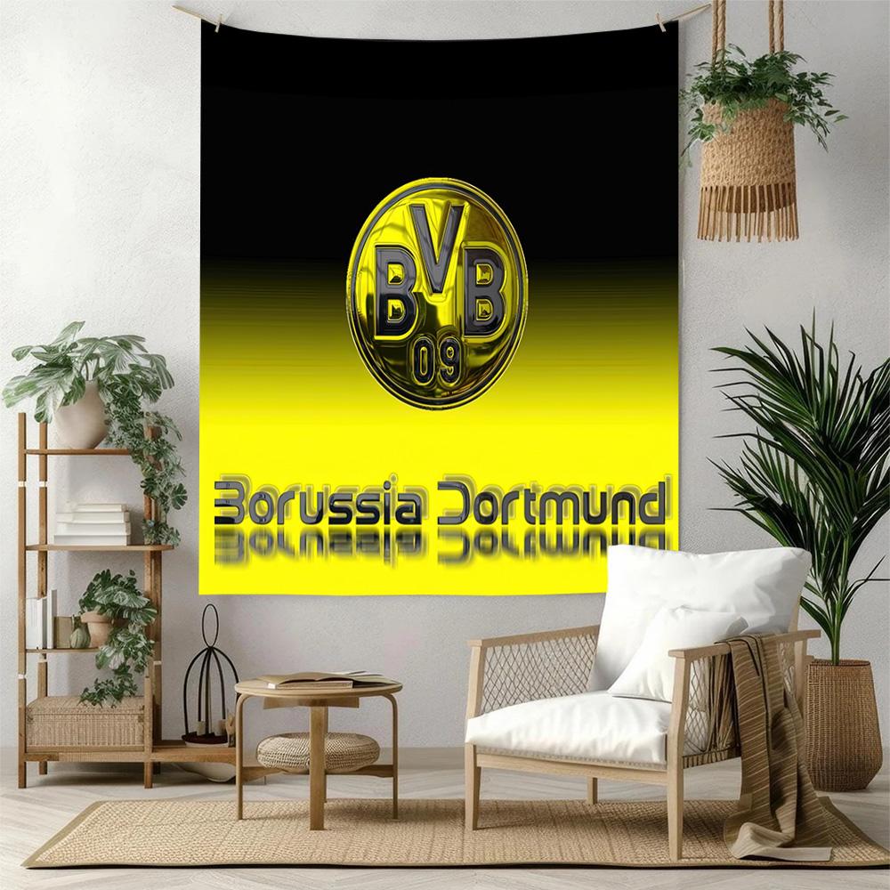 Borussia Dortmund Wall Decor Tapestry Art For Pet Memorial Birthdaywedding Party Backdrop Family Gift