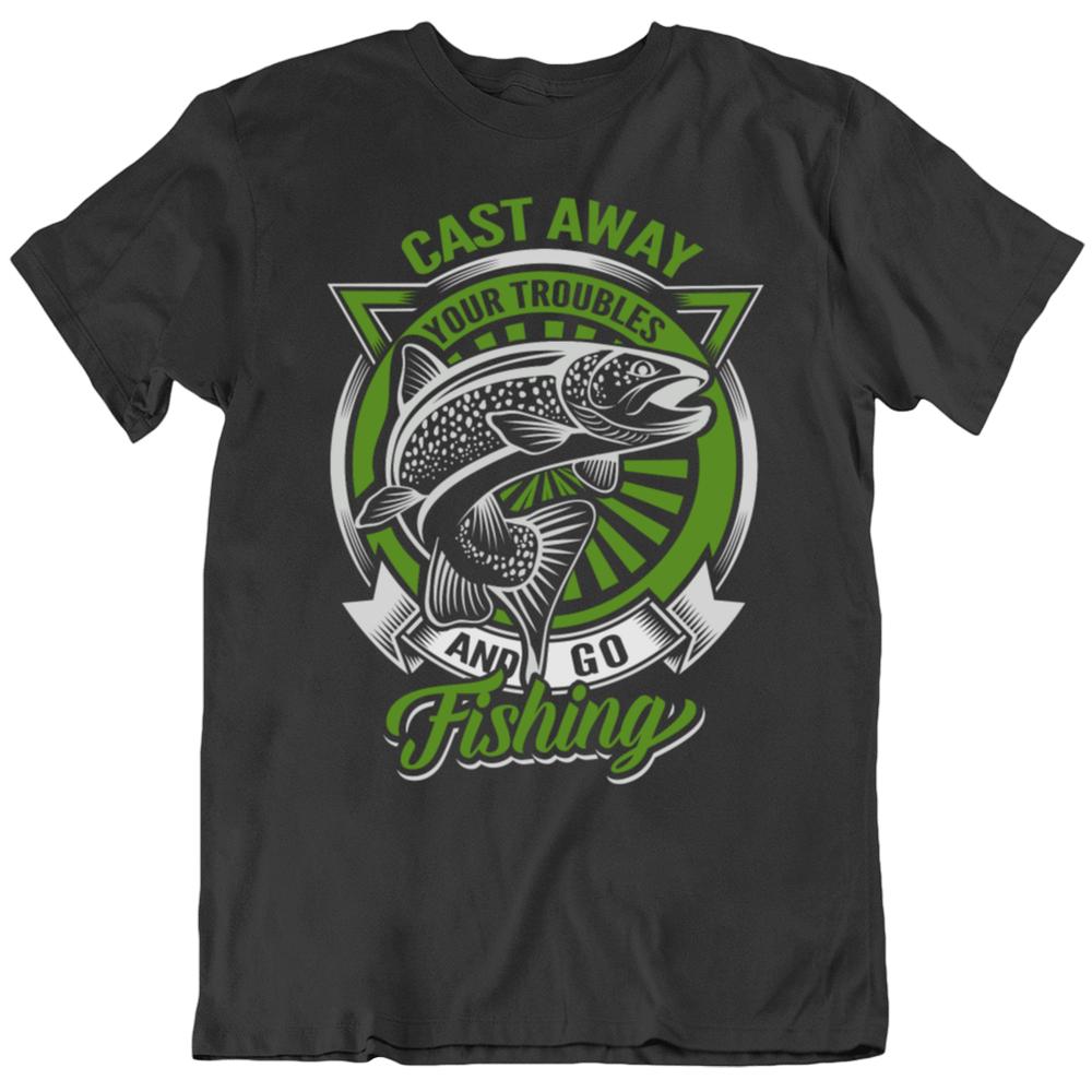 Футболка унисекс для ловли форели Cast Away Mountain River Fisherman Fish Hooker