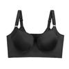 Plus Size Thin Seamless Wire-Free T-Shirt Bra Front Adjustable Strapless Backless Deep V Push Up Bra for Women Comfortable Breathable Smoothing