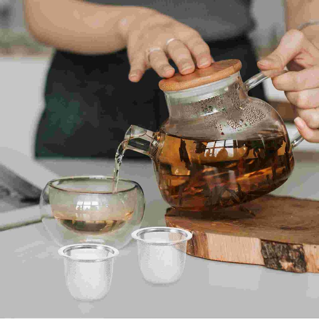 8 шт. Мини-ситечко для кофеварки, металлический фильтр для заваривания чая из нержавеющей стали, прочный горшок