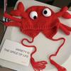 Eyes Crab Pullover Cap Knit Drawstring Hat Sweet Crab Beanies Hat  Outdoor