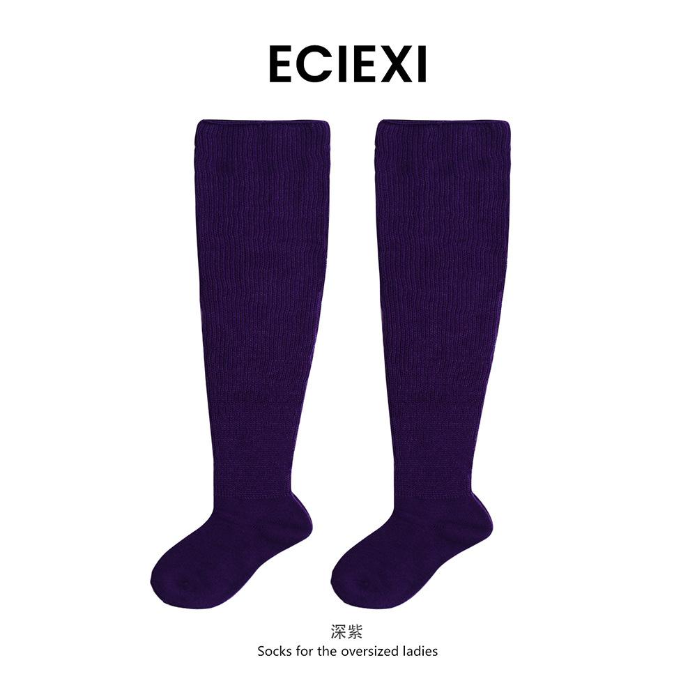 BR3681 Autumn and Winter New Plus Size Women's Knee-length Cotton Socks Thigh Socks High Socks