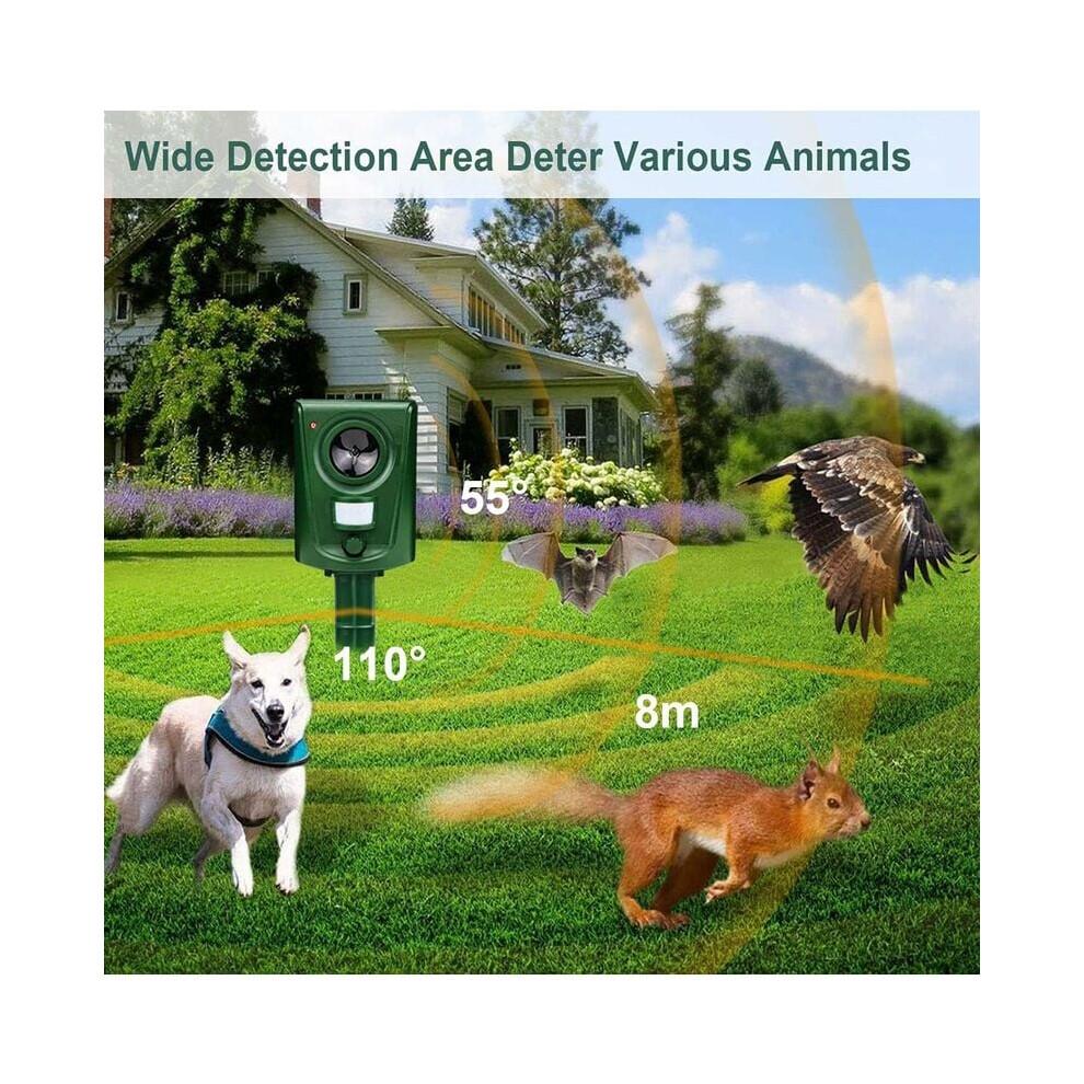 Répulsif animalier sans cruauté, répulsif solaire pour animaux, répulsif ultrasonique d'extérieur, dispositif de dissuasion à énergie solaire,