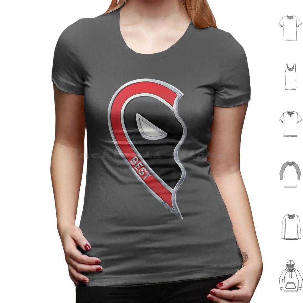 Best Friends Heart Left T Shirt 6xl Cotton Cool Tee Mcu Red Xmen Studios Fox Wade Logan Hugh Jackman Ryan Reynolds