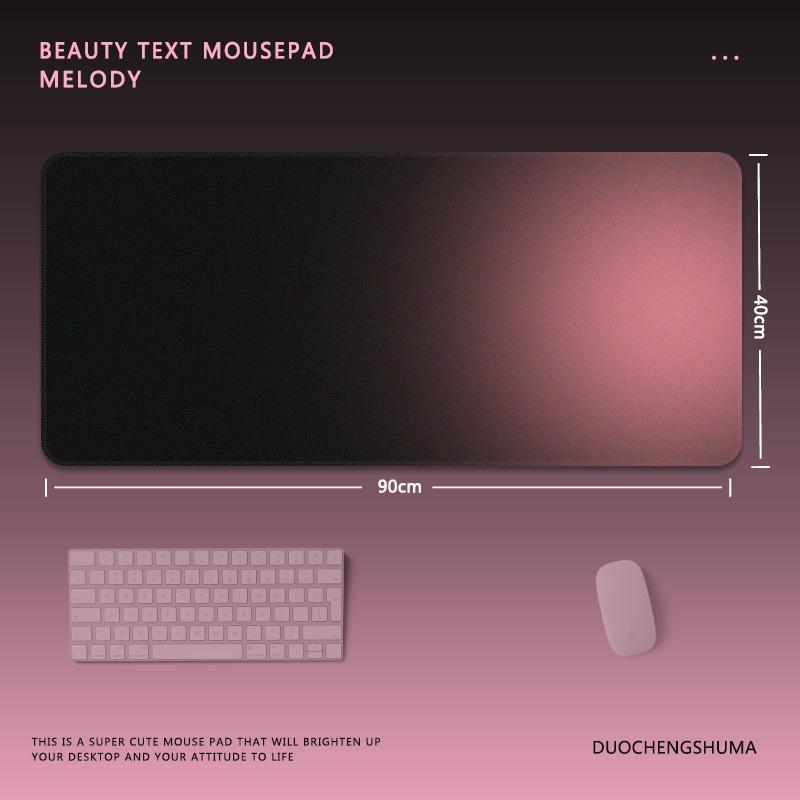 Morandi Black and Pink Gradient Extra-Large Mouse Pad for Esports and Office Desks