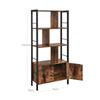 Bookcase for the living room with a wooden cabinet, large, industrial loft