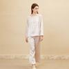 Silk Pajama Set 100% Mulberry Long Sleeve Top Pants Sleepwear Women