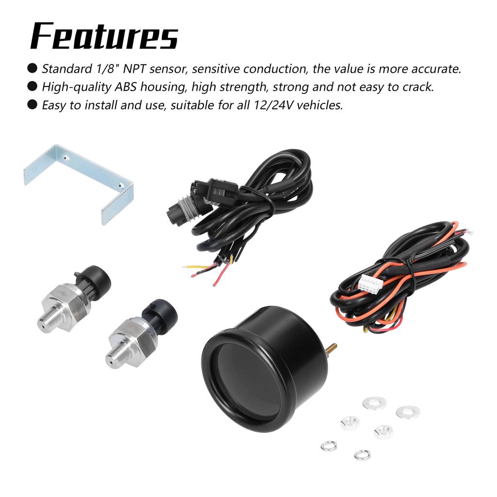 Dual Display Air Pressure Guage LED Digital Air Suspension Gauge