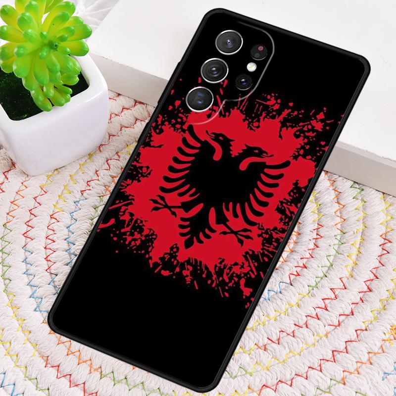 Чехол для телефона Албанский флаг Орел для Samsung Galaxy note 10 pro S26 Ultra S23 S24 FE S25 S21 S22 PLUS ударопрочный