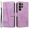 Чехол-бумажник с откидной крышкой для Samsung Galaxy S25 Ultra, кожаный чехол для телефона с линиями в форме буквы Т