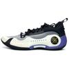 Li Ning WOW 10 Амортизация TPU Скользкие Устойчивые к истиранию Низкие Баскетбольные кроссовки Мужские Белый Фиолетовый ABAS083-9