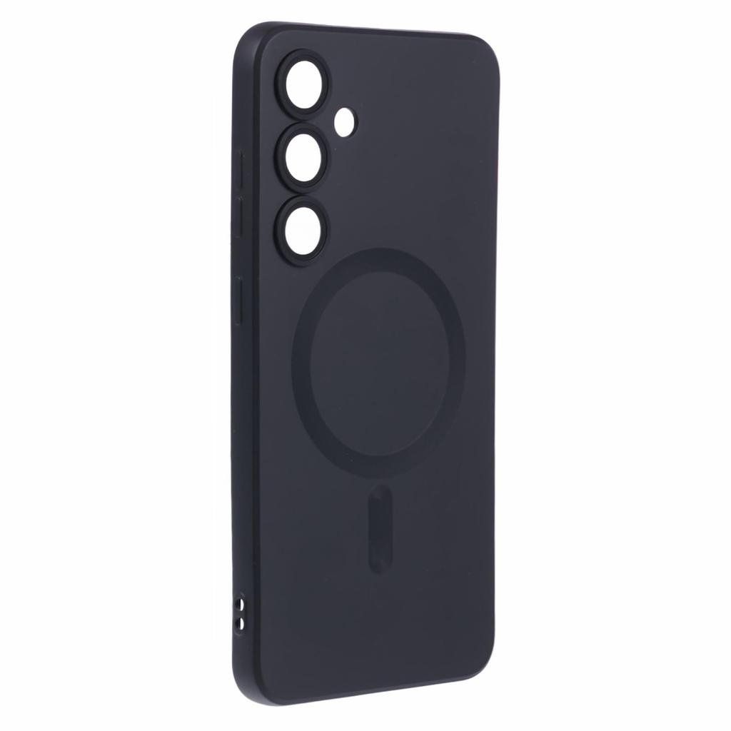 For Samsung Galaxy S24+ Case with Lens Film Compatible with MagSafe Rubberized TPU Phone Cover