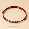 Ремешок для переноски Женский браслет из красной веревки с удачным кои Год рождения Дракона Мужской браслет на ногу из киновари с бусинами на удачу Цепочка на ногу Подарок