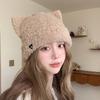 Шляпа для женщин осенью и зимой Шерстяная шляпа с вышивкой Love и отворотами Теплая милая шапка-ушанка Женская шапка от холода