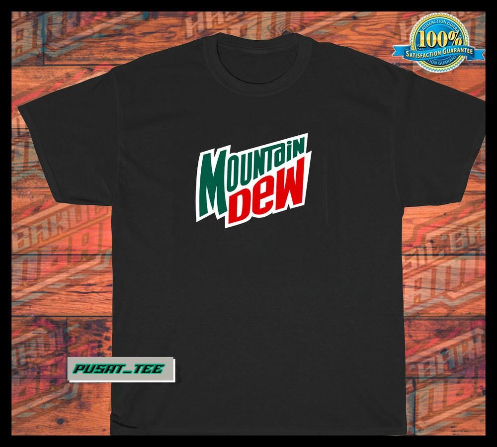 Новая футболка с логотипом Mountain Dew Color Green, американская, смешная, унисекс, размеры S-5XL