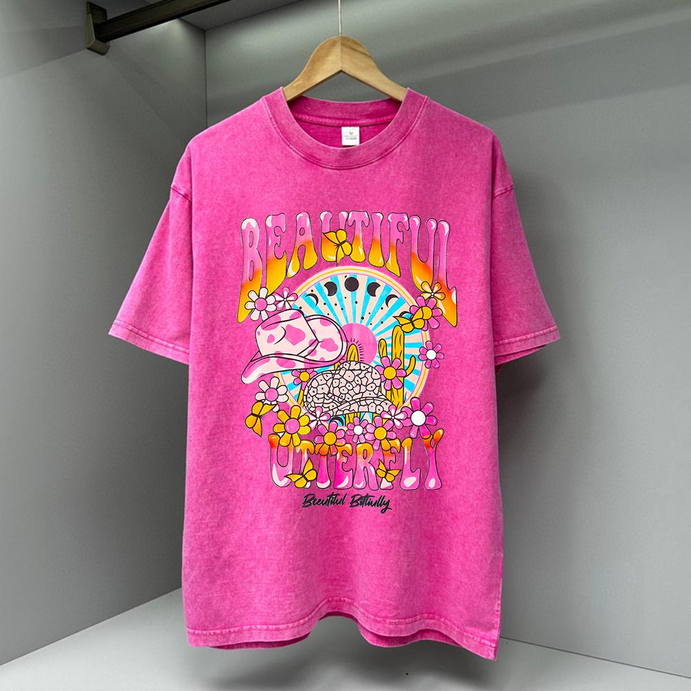 Красивые мужские футболки с рисунком «Бабочка на улице» Свободные футболки Хлопковая дышащая футболка Большие топы