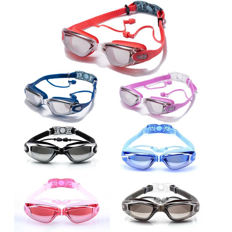 Swimming Goggles Adult Pool Glasses Anti Fog Men Women UV Protection Optical Waterproof Swim Eyewear with Earplugs2