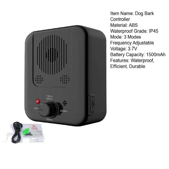 Устройство против лая Ультразвуковой контроллер лая собаки с 3 режимами Перезаряжаемая собака