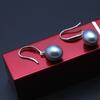 Real Freshwater Gray Pearl Earrings For Women ,Wedding 925 Sterling Silver Jewelry Black Natural Pearl Earring Girl Birthday Gift
