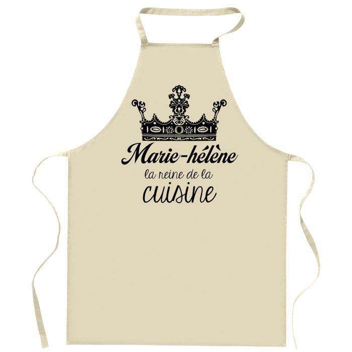 Tablier de cuisine - Marie-hélène Reine de la Cuisine - Impression bretonne - Coton résistant - Fabrication France