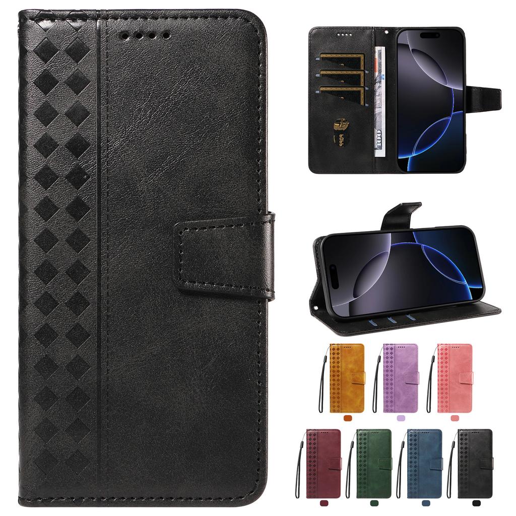 Leather Wallet Flip Case For Samsung Galaxy A57 A37 A56 A36 A26 A55 A35 A54 A34 A25 A24 A23 4G 5G Card Holder Cover Diamond Embossed