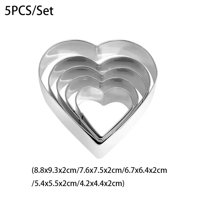 Форма для печенья из нержавеющей стали в форме сердца, форма для вырезания, сделай сам, волнистая форма сердца, форма для печенья, форма для мастики, кондитерский инструмент для украшения торта