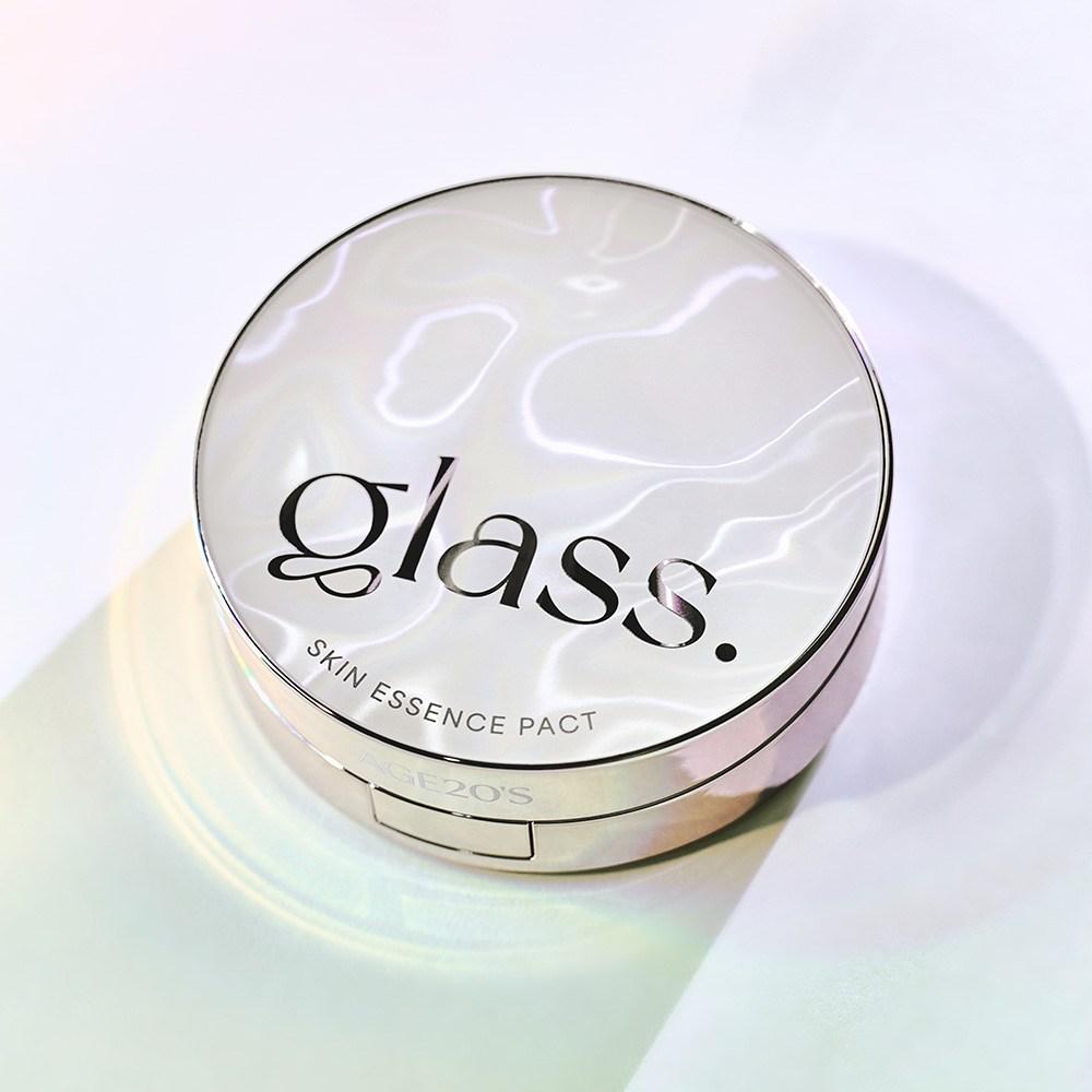 Age To Women Glass Skin Essence Pact Glow No. 21 12.5g + Refill Set, Neutral Ivory, 1 Set