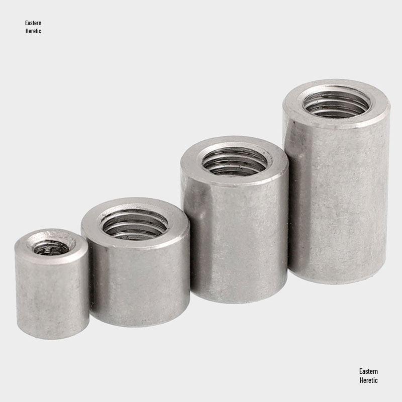 304 Stainless Steel Thickened Full Thread Cylindrical Connecting Nut (M3-M16)