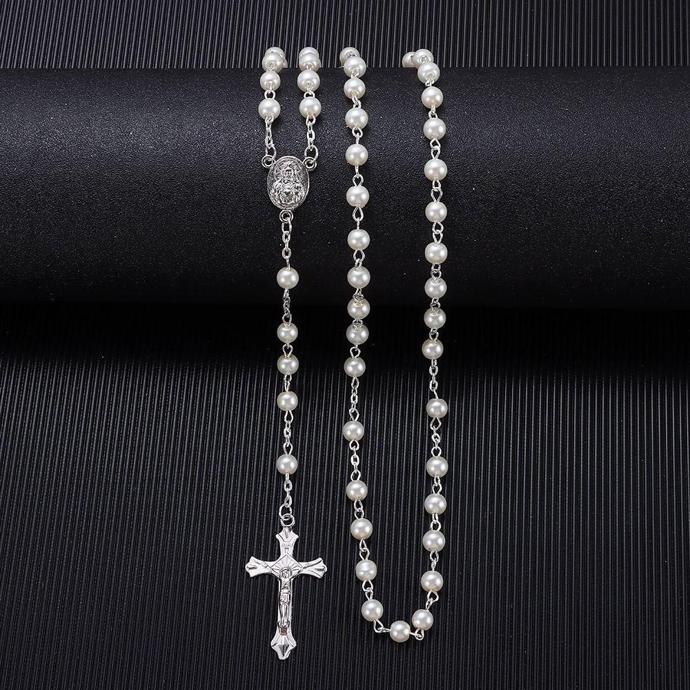 6 мм четки бусины четки католическое ожерелье простой стиль женское ожерелье для девочки-подростка