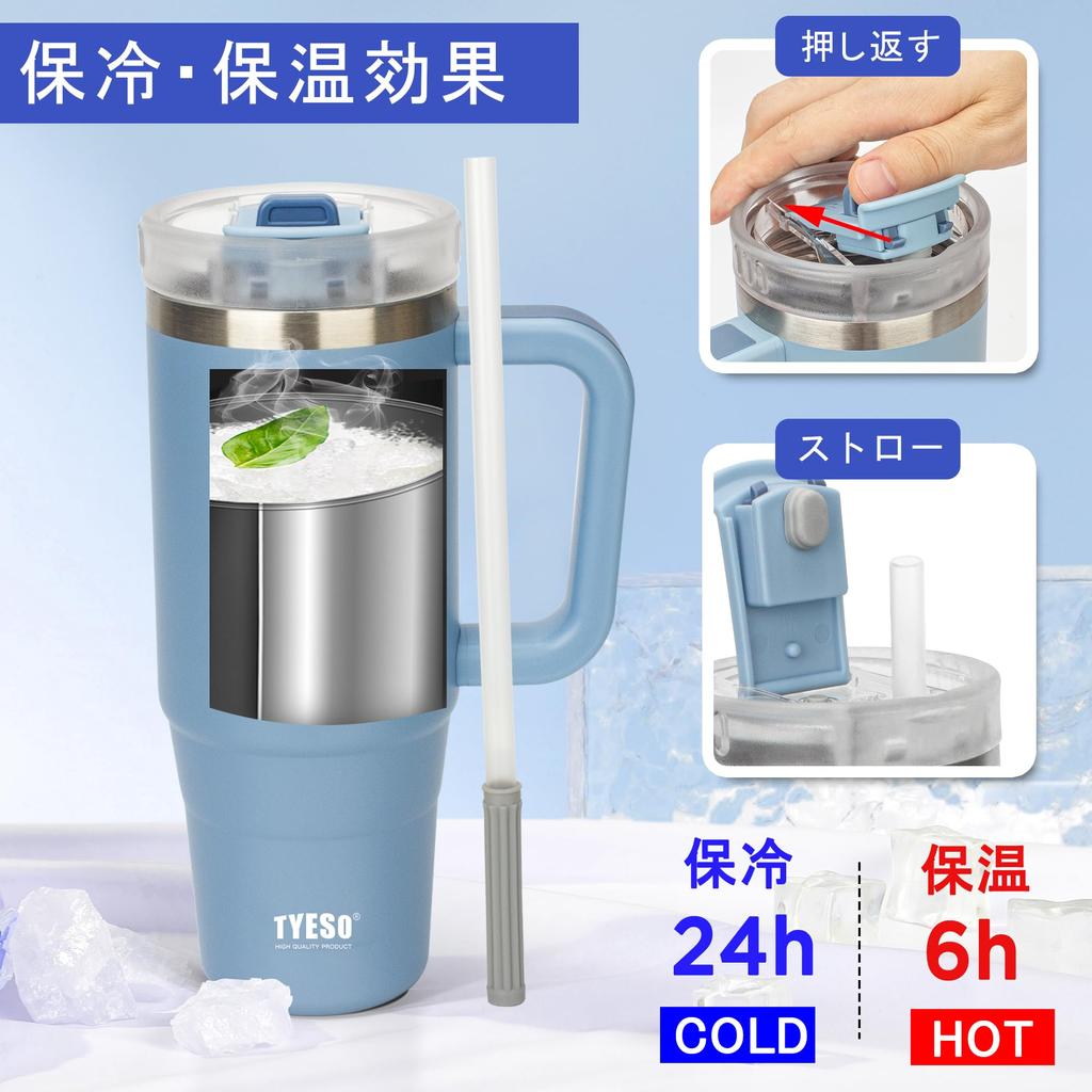 Бутылка для воды TYESO Tumbler, бутылка из нержавеющей стали с холодной изоляцией, бутылка для воды с трубочкой, кружка для улицы с вакуумной изоляцией, двойная структура, широкая