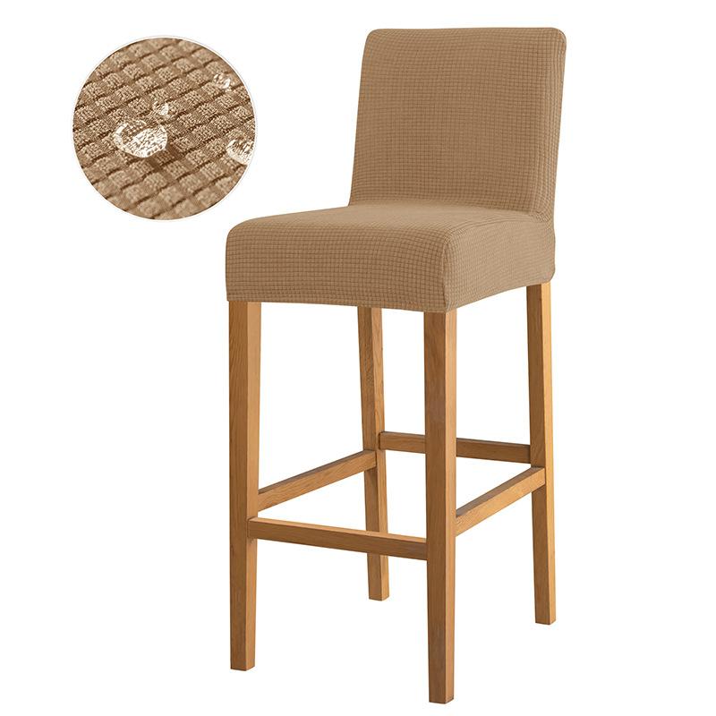 Водонепроницаемый чехол на барный стул, эластичные чехлы на стулья с короткой спинкой, съемные моющиеся, против царапин, против грязи, защита для сидений для домашнего декора