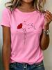 Summer Newest Style Fashion Easy Floral Print Pattern T-ShirtFashion Harajuku Kawaii T-shirt Women's Y2K Clothing