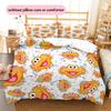 Sesame Street Pattern Bedding Quilt Set  Home Decoration  Gift (1 * duvet cover + 2 * pillowcase  without core)