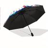 Automatic Folding Umbrella Musical instruments and notes. Portable collapsible design, casual outdoor accessory, for all seaso