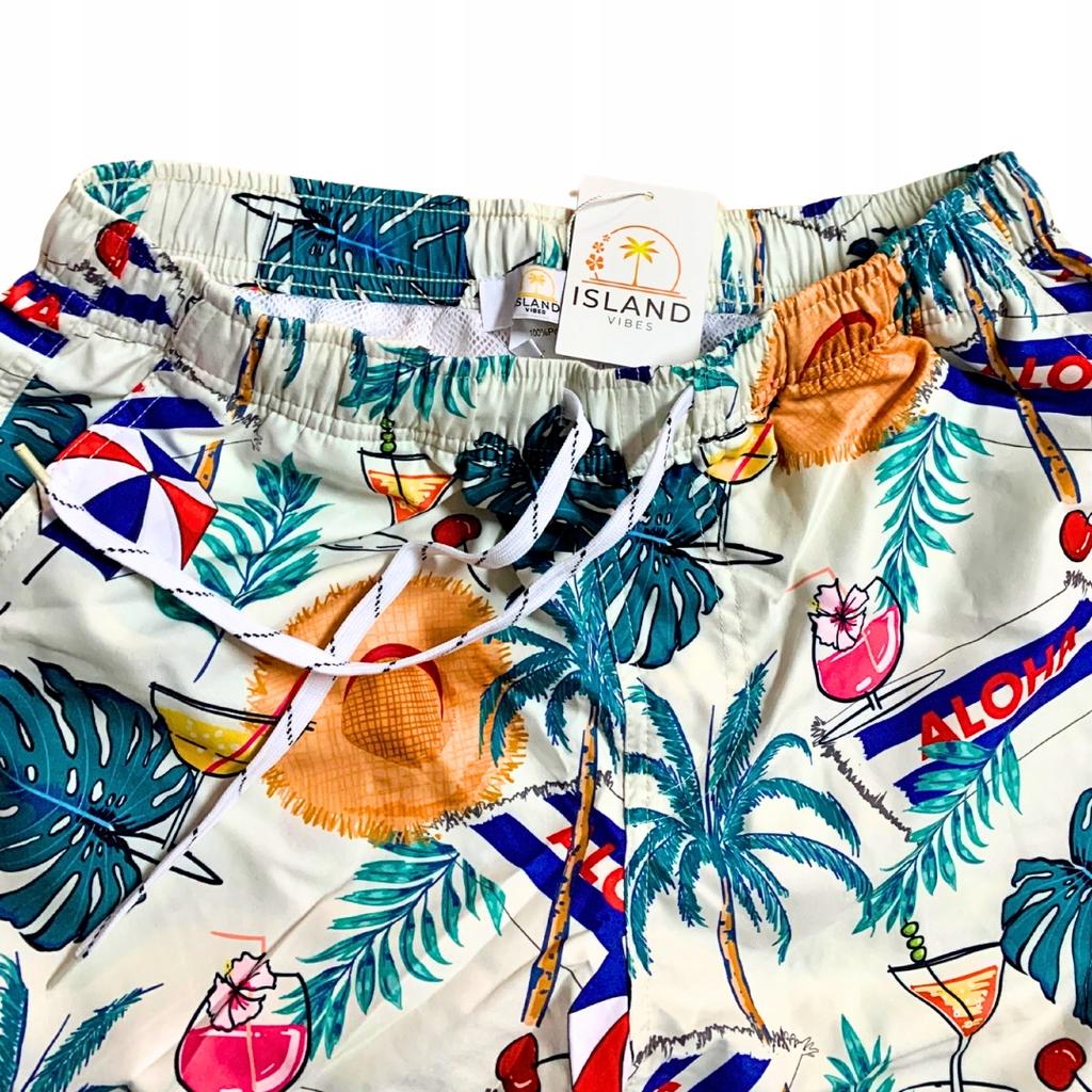 Beach Shorts Youth Hawaiian Shorts Mesh Swim Trunks Slim L
