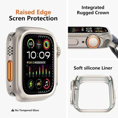 Металлический бампер для Apple Watch 46 мм 45 мм 44 мм защитная рамка для iWatch Series 10 9 8 7 6 5 SE замена на Ultra 2 49 мм