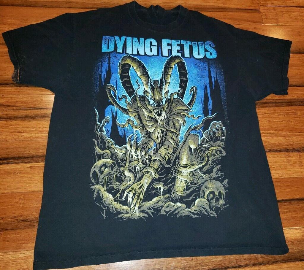 Футболка Dying Fetus демон в аду черепа Унисекс Хлопковая футболка Все размеры BO1343 Унисекс футболка