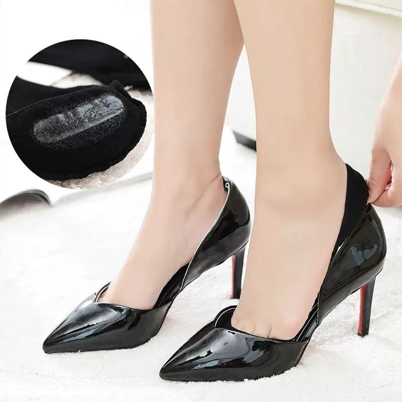 Носки, женские суперневидимые летние тонкие нескользящие носки, однотонные однотонные носки с неглубоким носком для высоких каблуков, носки-лодочки