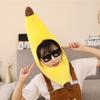 Funny Banana Headgear Soft Cute Cross-dressing Plush Caps Wearable Photography Props Headwear Cartoon Fruit Hat