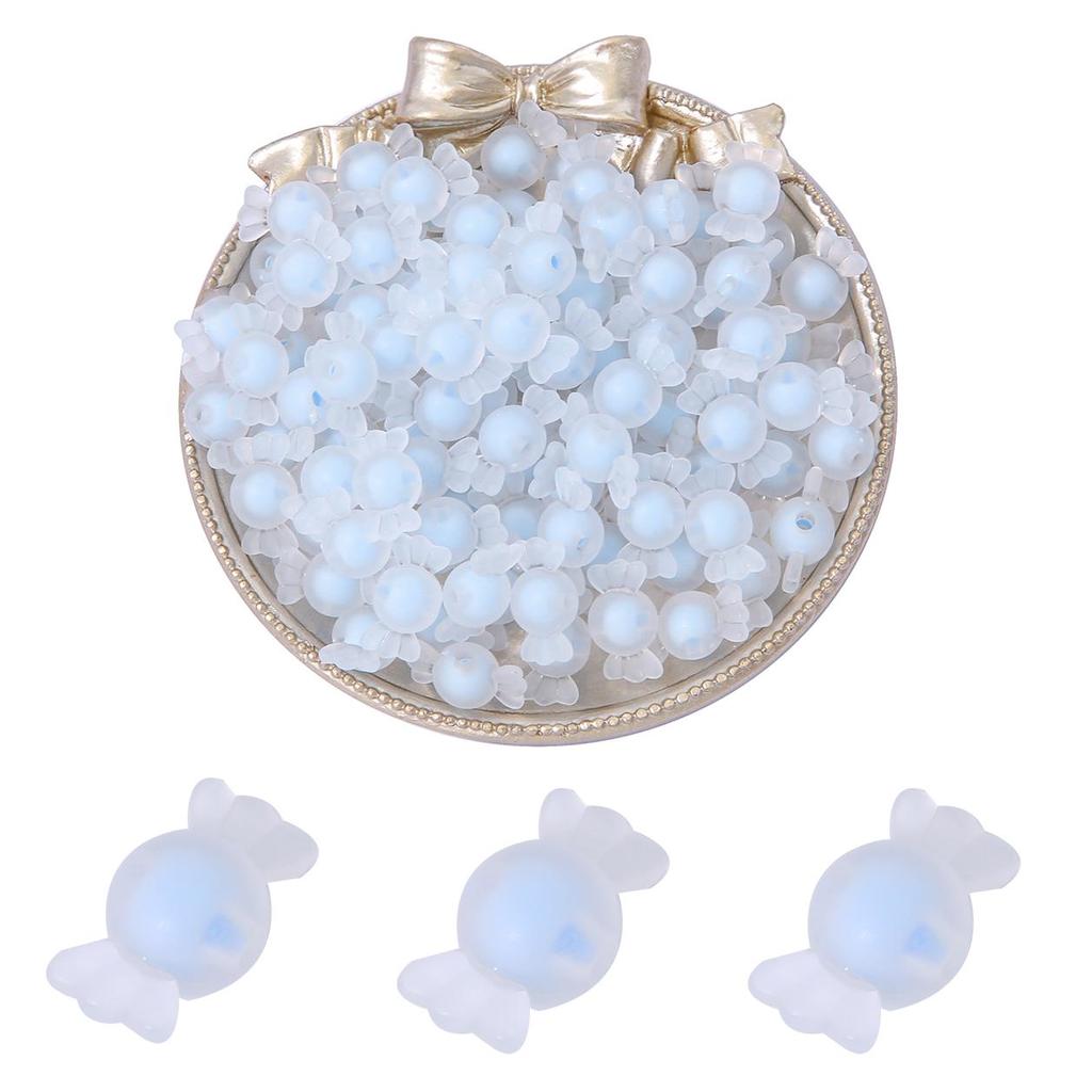 17x9mm 50pcs Acrylic Plastic Candy Shape Beads for DIY Jewelry Craft Making