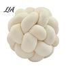 Soft Spandex Decorative Pillow Knot Ball Throw Pillow, Round Ball, Knotted Handmade Textured Cushion for Sofa Couch, Modern Bedroom Living Room Decor