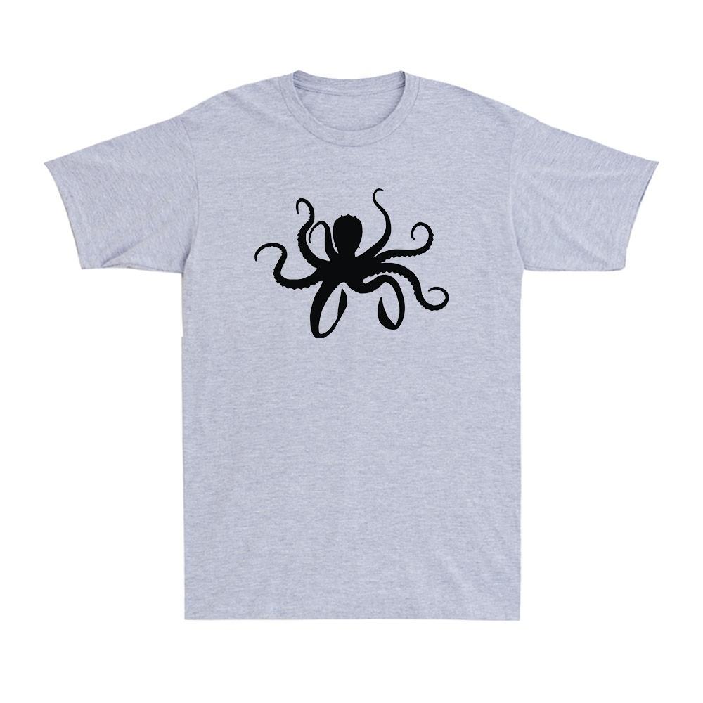 Octopus Silhouette Wildlife Sea Life Animal Lover Gift Unisexs Cotton TShirt