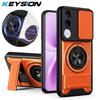 KEYSION Магнитный чехол для телефона VIVO V70 FE 5G с защитой сдвижной камеры, вертикальной подставкой, кольцом 360° и амортизацией для VIVO V70 FE