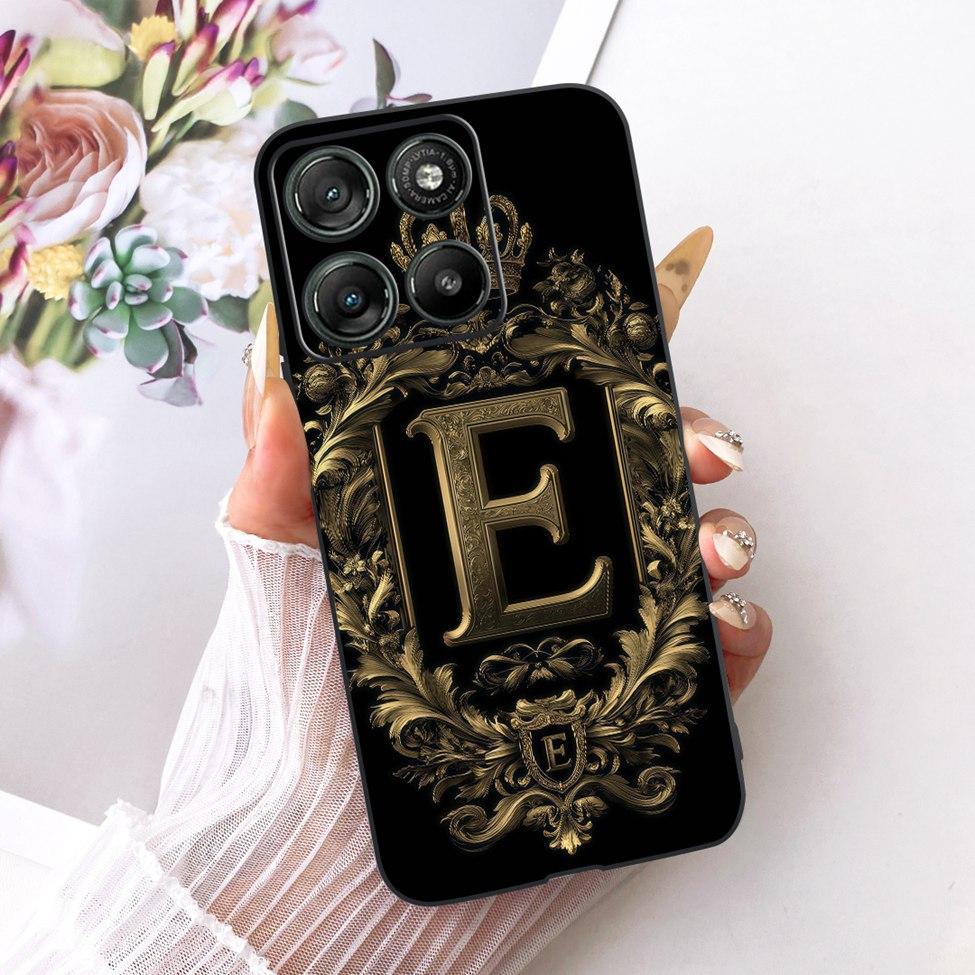 Phone Case For Moto G67 Power 5G Cover Silicone Luxury Letters Crown Soft Funda For Motorola Moto G67 Power 5G Casing