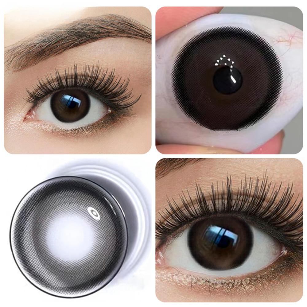 Цветные линзы для коррекции близорукости MillCreek Natural Eye Контактные линзы для макияжа глаз 2 шт./пара